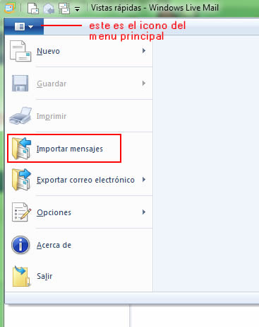 Pasar los correos de Outlook Express a Windows Mail