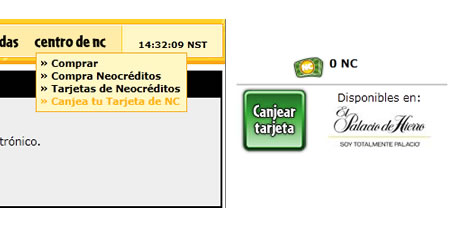 Como canjear una tarjeta de neocreditos