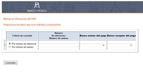 Paso 2. Aqui pone la informacion del rastreo del SPEI
