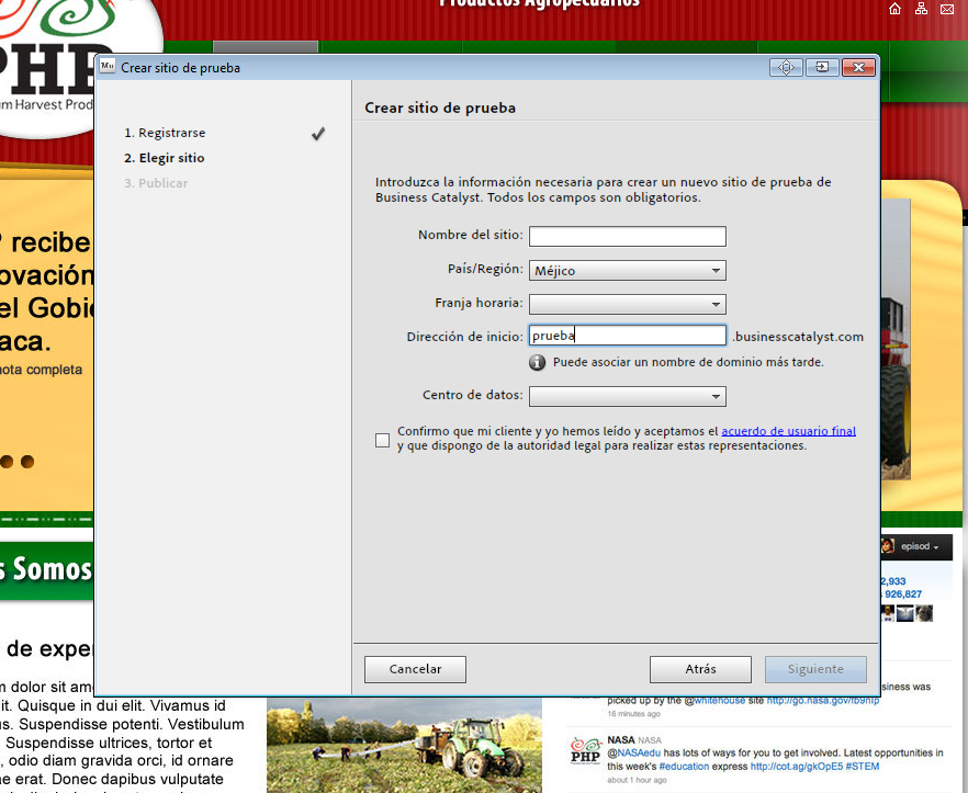 Adobe Muse te permite subir tu mismo tus sitio web