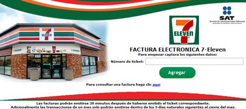 Como hacer la facturación electronica de 7Eleven