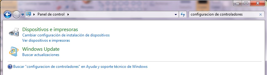 Instalación automática de controladores en windows 7