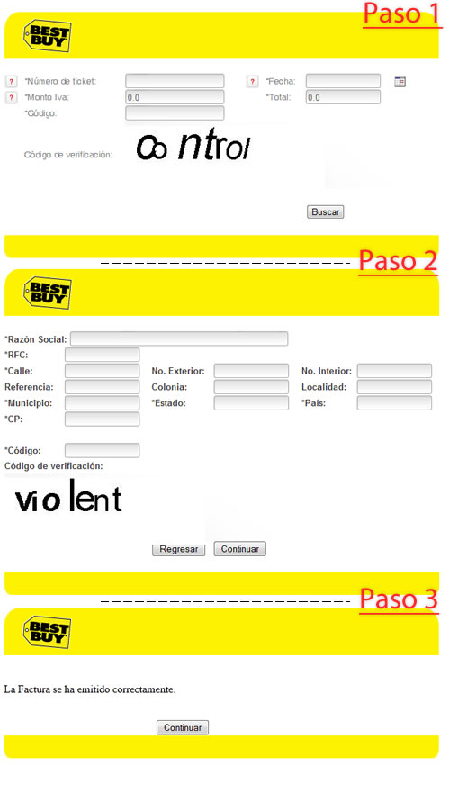 Pasos de Facturación Electrónica Best Buy México