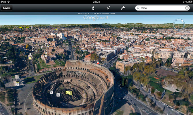 El nuevo aspecto visual de los mapas Google Earth