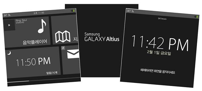 Posible interfaz del Reloj Samsung Galaxy Altius