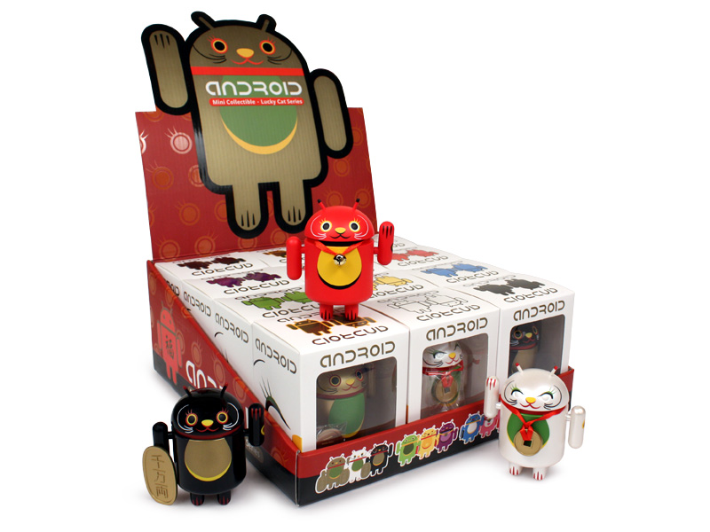 Colección de 12 Gatos Android de la Suerte