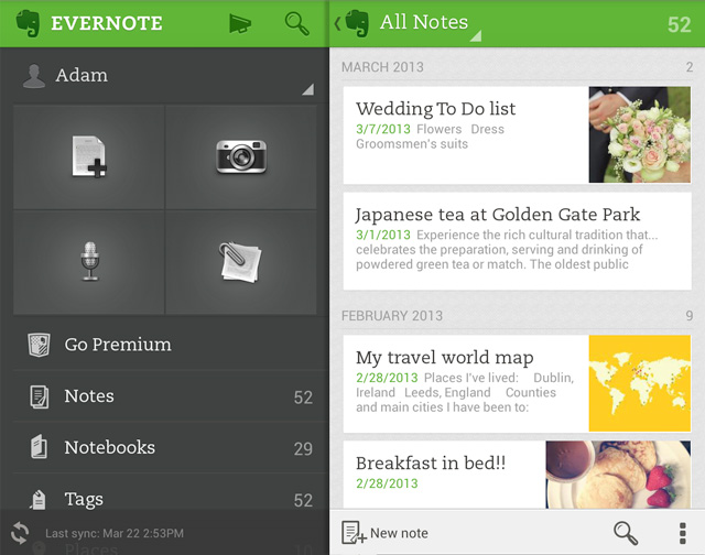 Evernote para Android se actualiza