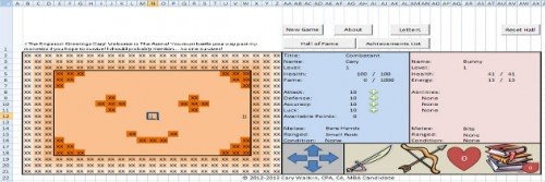 Arena.xlsm juego RPG en excel creado por un contador canadiense.