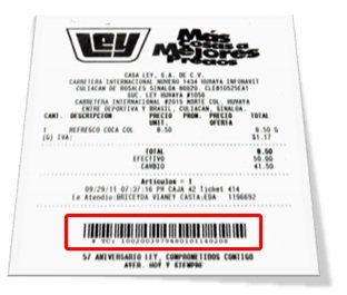 Número de Ticket de Casa Ley para Facturación Electrónica