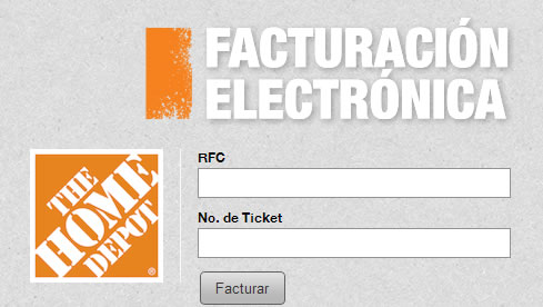 Como hacer la facturas electrónicas de HomeDepot por Internet