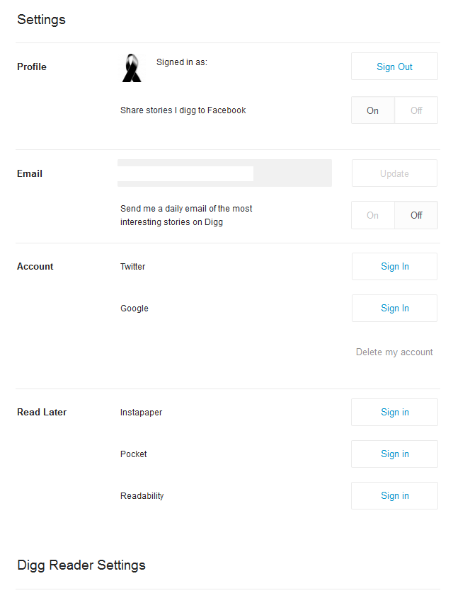 Menú configuración