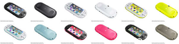 Colores de la PS Vita Slim