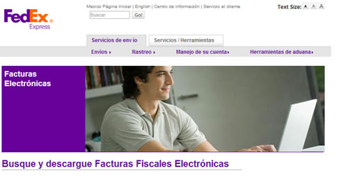 Sitios de Facturación electronico de FedEx