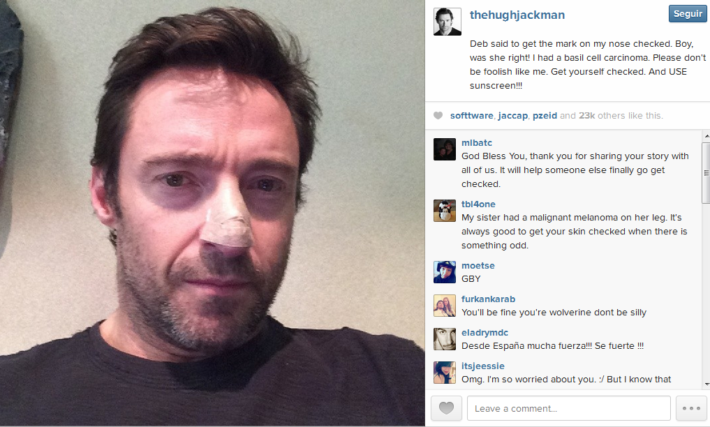 Jackman publico la imagen en Instagram