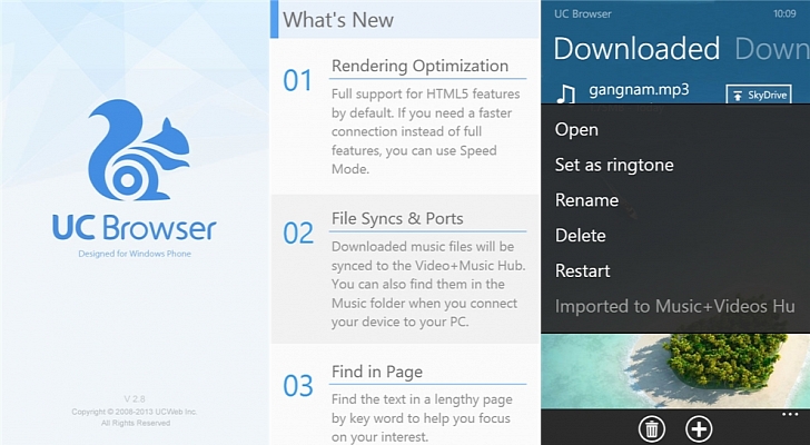 UC Browser Windows Phone 1