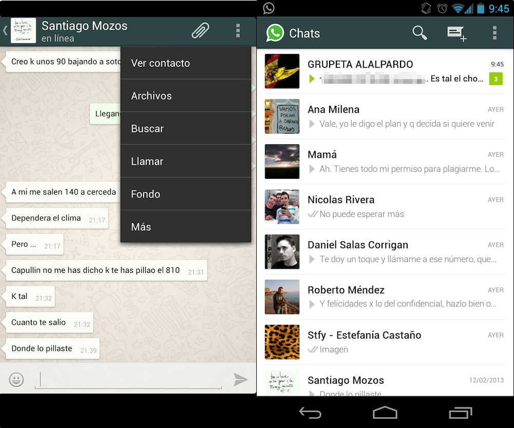 WhatsApp Android 2