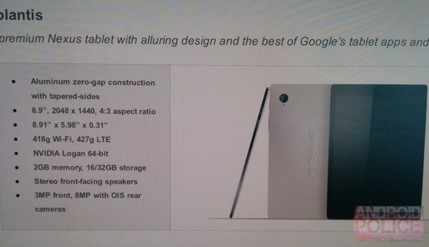 Imagen de la captura donde se pude ver el hardware que se maneja en el desarrollo de la tablet (Por confirmar).