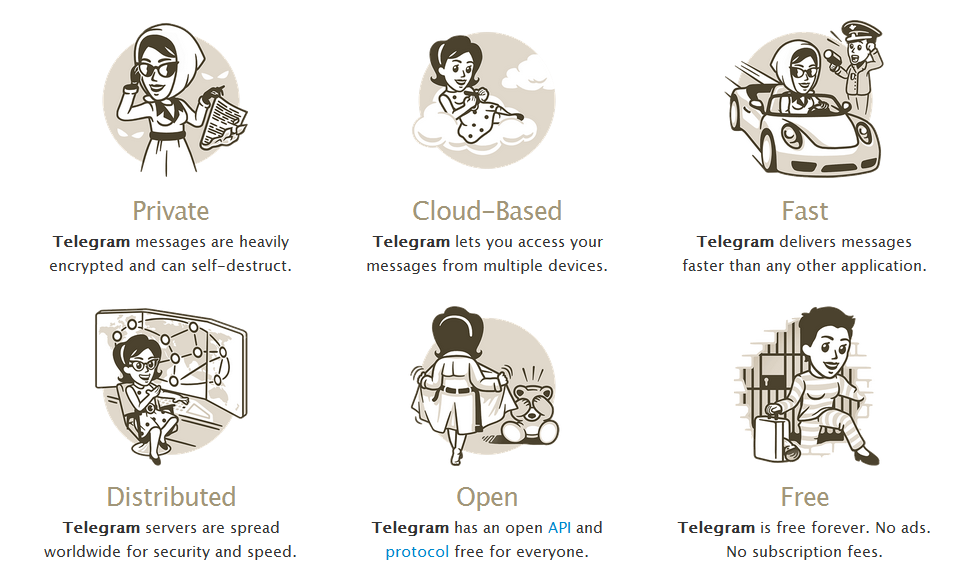 Algunas de las ventajas de Telegram