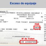 Información con el PNR y Ticket para factura electrónica por cargos de exceso de equipaje de Aeroméxico