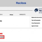 Información con el PNR y Ticket para factura electrónica de un recibo de Aeroméxico