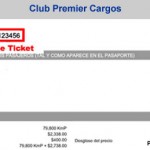 Num. de Ticket para Facturación Electrónica Club Prermier Aeroméxico