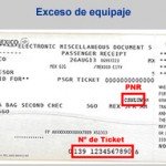 Información con el PNR y Ticket para factura electrónica por cargos de exceso de equipaje de Aeroméxico