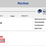 Información con el PNR y Ticket para factura electrónica de un recibo de Aeroméxico