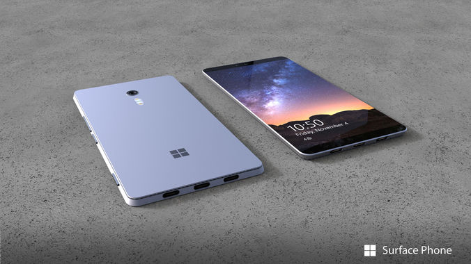 Concepto de cómo se podría ver el Surface Phone