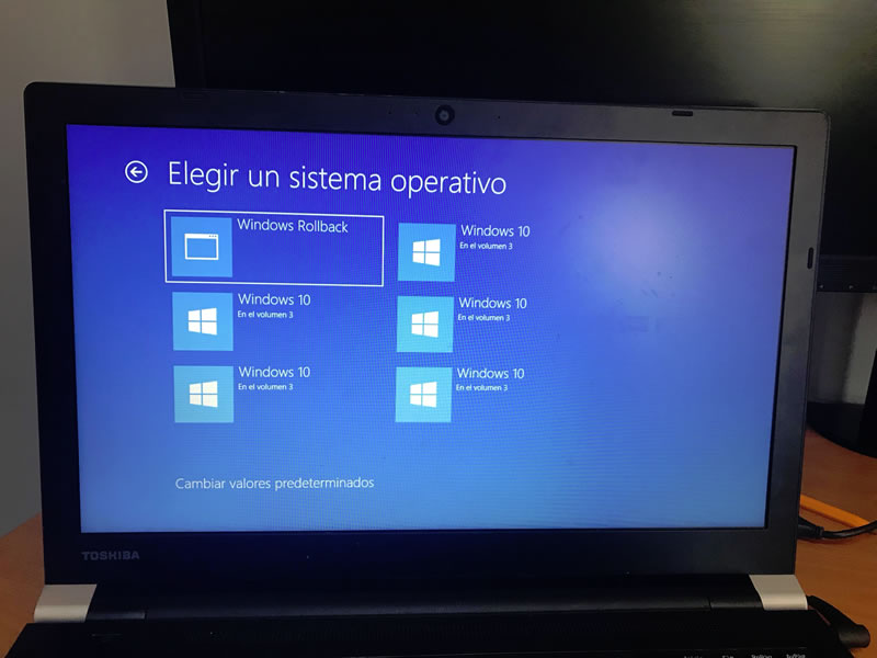 Recuperar Windows 10 falla actualización Abril 2018: Paso 3